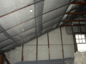 A room with many walls and ceilings covered in insulation.