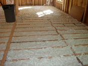 A floor that has been installed in the house.